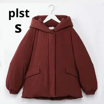 plst 스트레치 숏 다운 자켓 S 와인 레드 계열