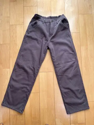 이자카야 매니아 스토어 보아 안감 와이드 팬츠 차콜 그레이