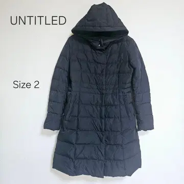 UNTITLED 후드 부착 다운 코트 캐내디언 코로니얼 네이비