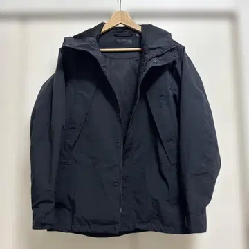 남성용 유니클로 블랙 마운틴 후드티 후드 부착 S