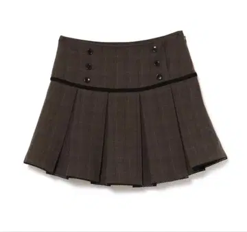정품 andmary Miu pleats skirt brown S 사이즈