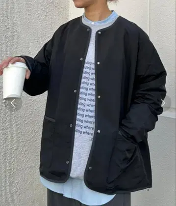 차오패닉 티피 나일론 노카라 셔츠 자켓