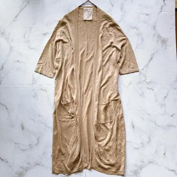 새상품급 비어즐리 린넨 100% 롱 가디건