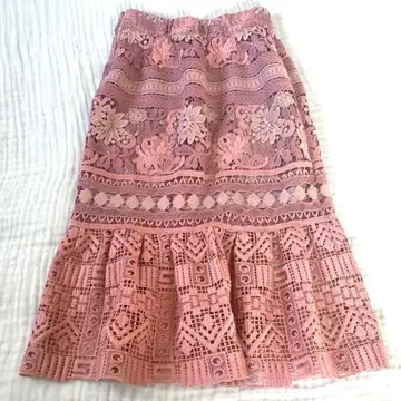 SNIDEL 레이스 머메이드 스커트 핑크