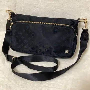 컨디션 최상 러셋 숄더백 2way 로고 금장 장식 네이비