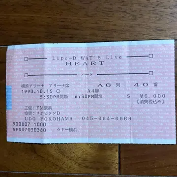 HEART 1990년 내한 팜플렛 & 티켓 미사용권