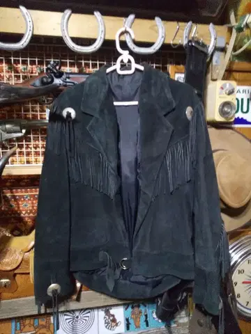 빈티지 웨스턴 프린지 자켓 콘초 포함 웨스턴, 바이커