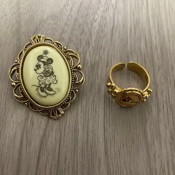 도쿄 디즈니랜드 미니 브로치와 반지 세트 당시 물품