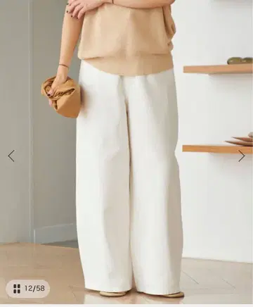 새상품 완판 2025 플라주 CHINO BAGGY PT 화이트 치노 배기