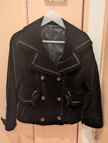 80년대 블랙 벨벳 더블 브레스트 자켓 여성 빈티지 남성 빈티지 FREE