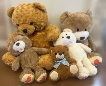 곰 봉제 인형 5개 세트 테디 베어 곰 테디베어 흐물흐물 베어 씨