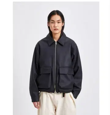 인조 가죽 블루종 한국