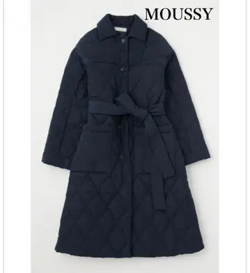 moussy M_ 퀼팅 롱 코트
