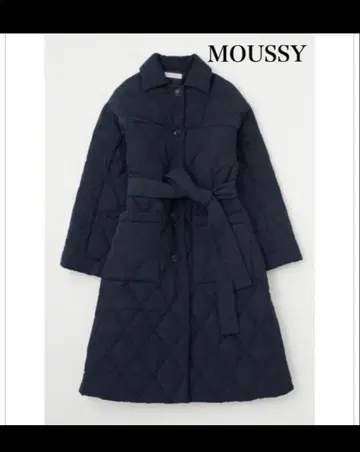 moussy M_ 퀼팅 롱 코트