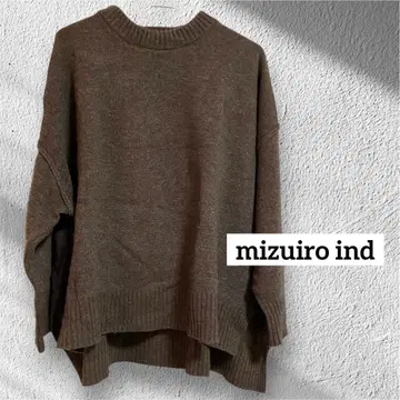 mizuiro ind 오버 사이즈 니트 브라운