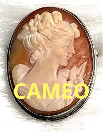 앤티크 쉘 카메오 브로치 & 펜던트 탑 SILVER 각인 있음