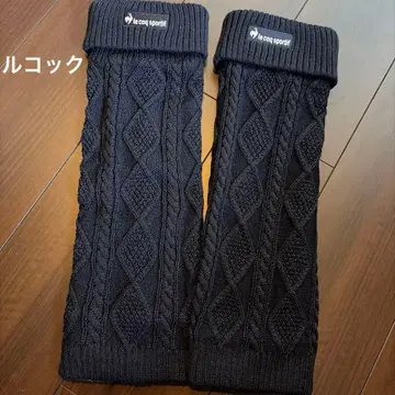 새상품급 르꼬끄 레그 워머 니트 케이블