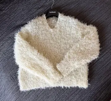 고급 이탈리아 실 핸드메이드 복슬복슬 라메 믹스 니트