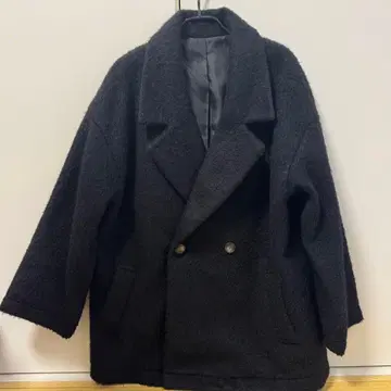 여성용 더블 테일러드 자켓 아우터 블랙 M