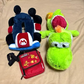[ 슈퍼 마리오 봉제 인형 티슈 케이스 가방 묶음 판매 ]