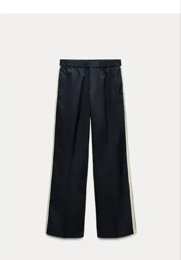 ZARA 사이드 테이핑 팬츠 S 네이비 블루
