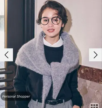 [ 미사용품 ] 컴시즘 트라이앵글 머플러 그레이