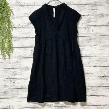 A477 nitca 니트카 민소매 펠트 원단 무릎 기장 원피스 F