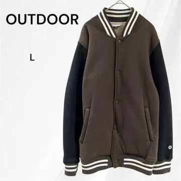 OUTDOOR 아웃도어 보아 안감 블루종 바시티 자켓 L 점퍼 카키