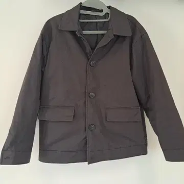 그레이 충전솜 포함 버튼 자켓