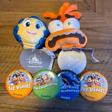 디즈니 헤드밴드 플러시와 배지 세트