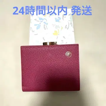 황궁 한정판 이단 접이식 가마구치 지갑 로즈