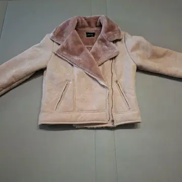 원 웨이 핑크 무스탕 코트