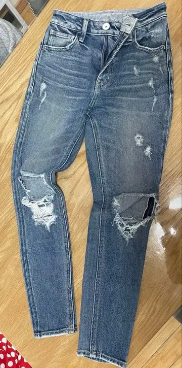 rienda 데미지 스키니 청바지 25