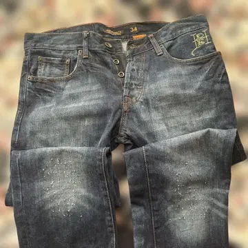 E.D. Hardy 데미지 가공 데님 34x34