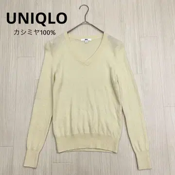 유니클로 캐시미어 V넥 스웨터 (긴팔) S