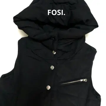 FOSI. 후드 부착 블랙 베스트