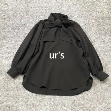 [ ur's ] 2way 볼륨 슬리브 보타이 블라우스 블랙