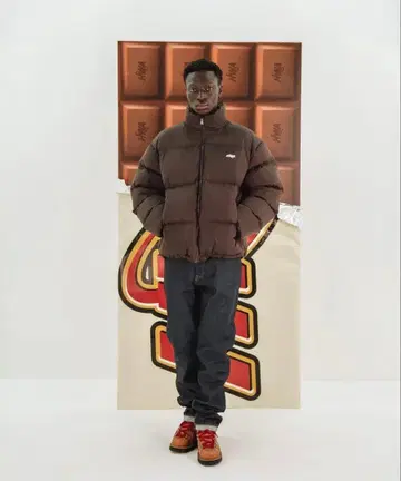 human with attitude 패딩 자켓 브라운 HWA