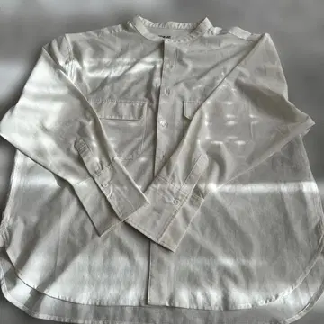 forme 히가시하라 아키 노카라 셔츠 화이트 메쉬 셔츠 긴팔