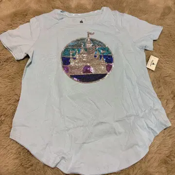 디즈니 파크 판타지랜드 스팽글 T셔츠