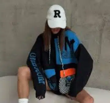 플리스 자켓 블랙 파랑 오렌지 시부야 109