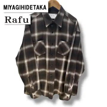 새상품급 Rafu 미야기 히데타카 옴브레 체크