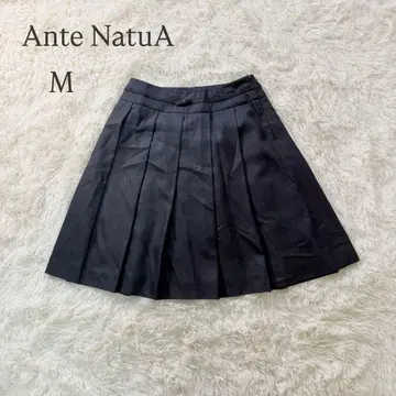 안테나추어 플리츠 스커트 M 네이비 미니 스커트 성숙 큐트