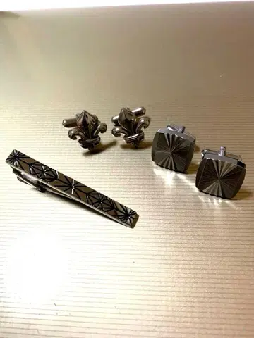 커프스 단추 넥타이핀 세트