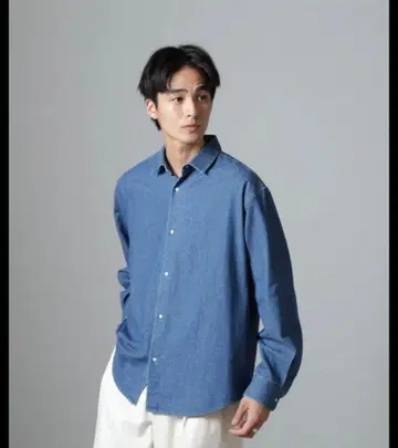 나노 유니버스 데님 셔츠 블루 M 사이즈