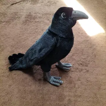 HANSA 까마귀 봉제 인형 동물 새 까마귀