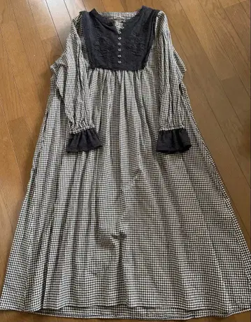 사만사 모스모스 깅엄 체크 원피스