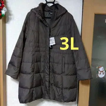 택 포함 새상품 다운 자켓 다운 코트 롱 코트 브라운 브라운