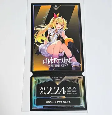 호시카와 사라 OVERTURE 티켓풍 카드