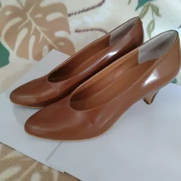 BEAUTY & YOUTH 펌프스 천연 가죽 카멜